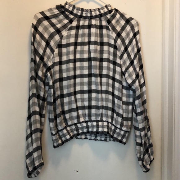 Anthropologie Cloth & Stone Plaid Top - Picture 4 of 4